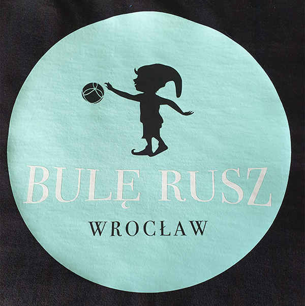 Bulę Rusz Wrocław (technika: sitodruk)